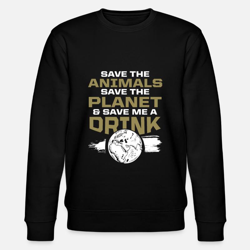 tierschutz umweltschutz - Stanley/Stella Unisex Bio-Sweatshirt CHANGER  - Schwarz