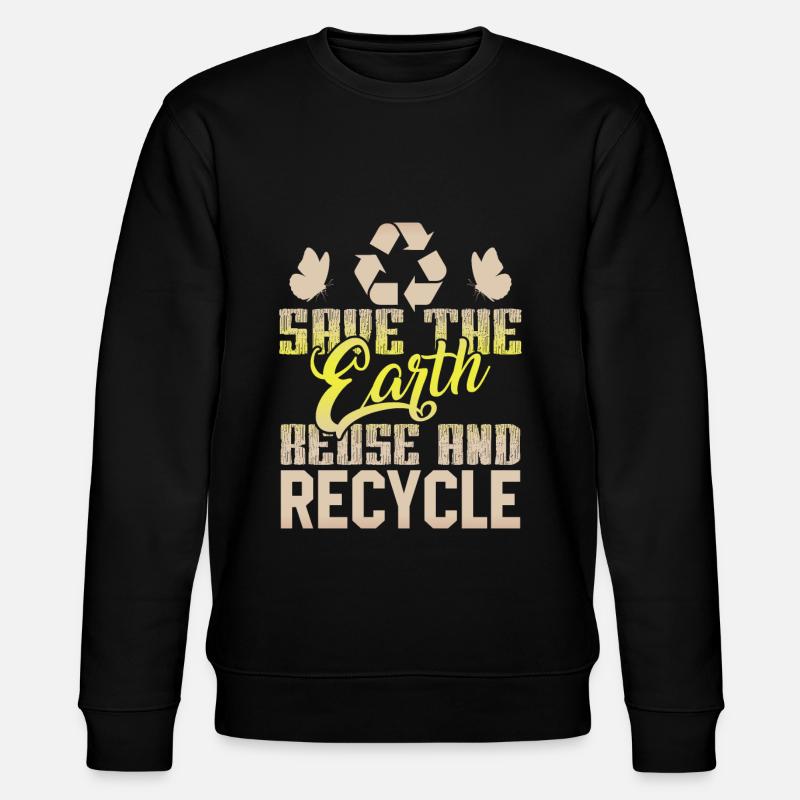 recycle planet umweltschutz - Stanley/Stella Unisex Bio-Sweatshirt CHANGER - Schwarz