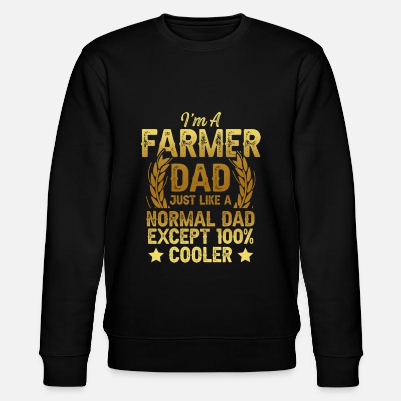 Farmer dad papa - Stanley/Stella Unisex Bio-Sweatshirt CHANGER  - Schwarz