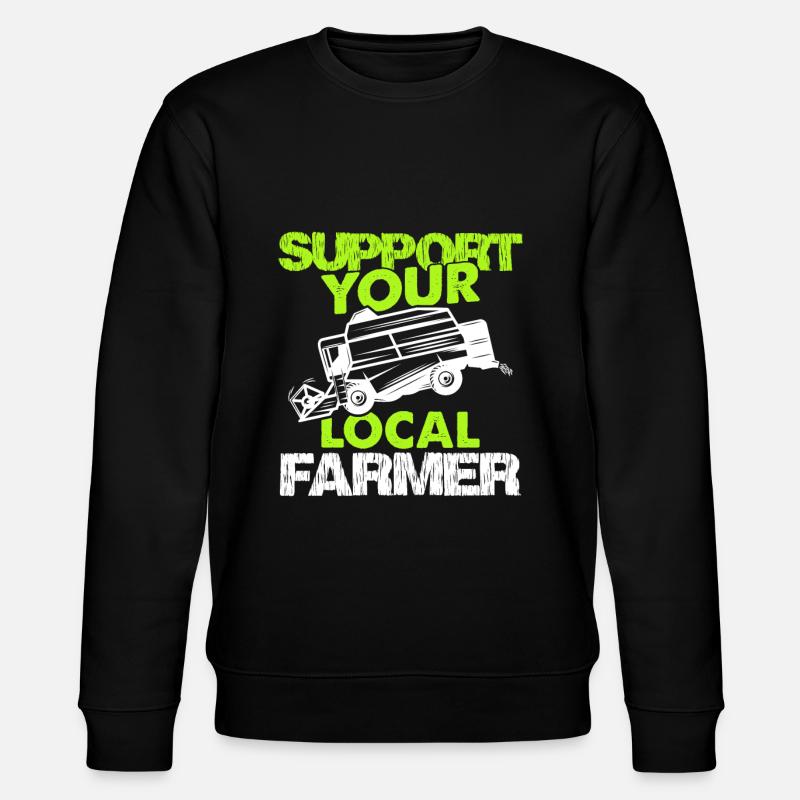 support farmer - Stanley/Stella CHANGER Unisex Organic Sweatshirt - black