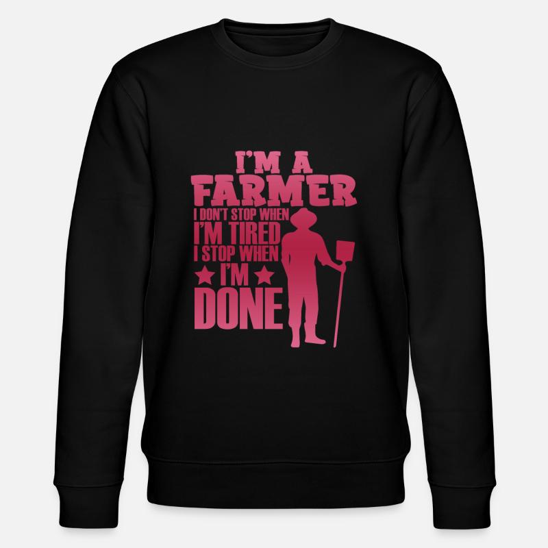 ich bin ein farmer - Stanley/Stella Unisex Bio-Sweatshirt CHANGER  - Schwarz