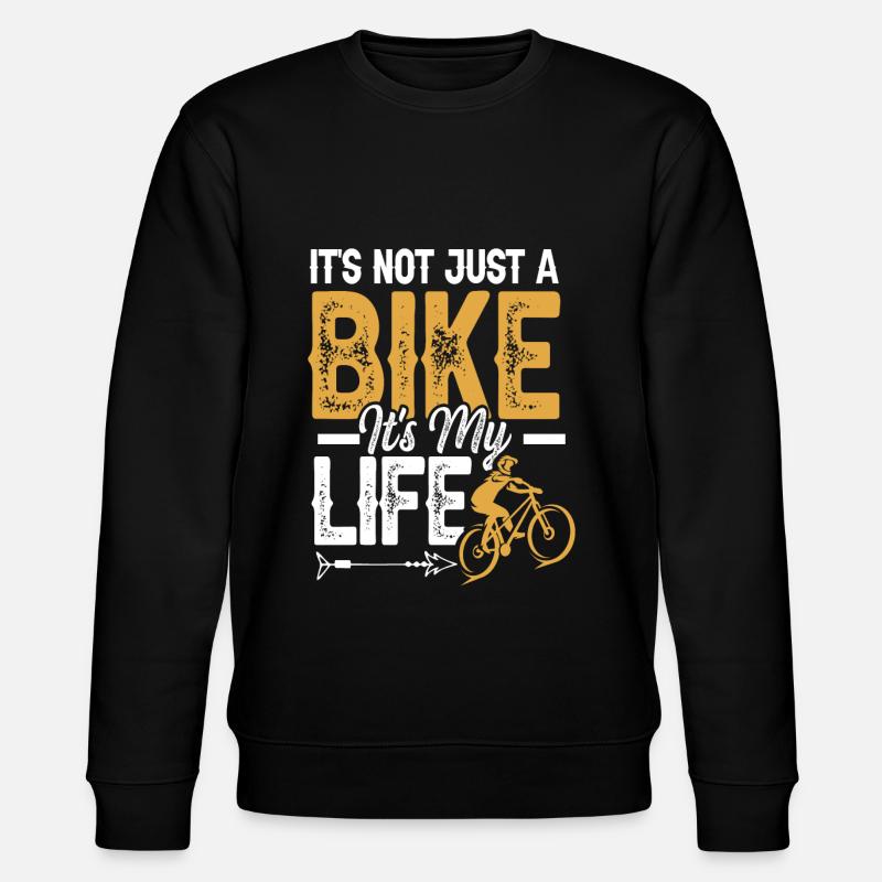 fahrrad spruch lebensstil - Stanley/Stella Unisex Bio-Sweatshirt CHANGER  - Schwarz