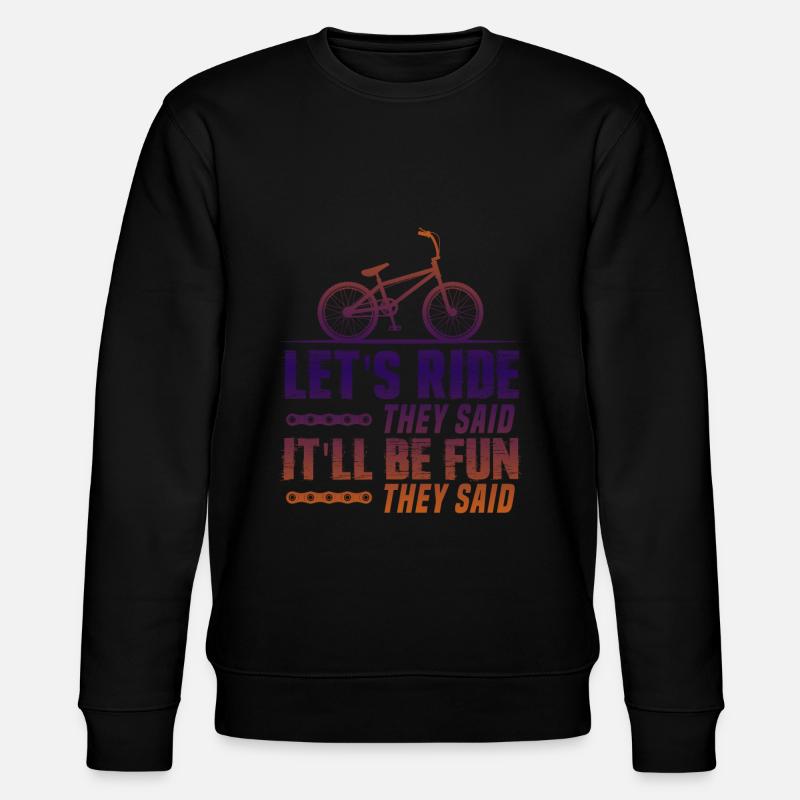 lets ride fahrrad - Stanley/Stella Unisex Bio-Sweatshirt CHANGER  - Schwarz