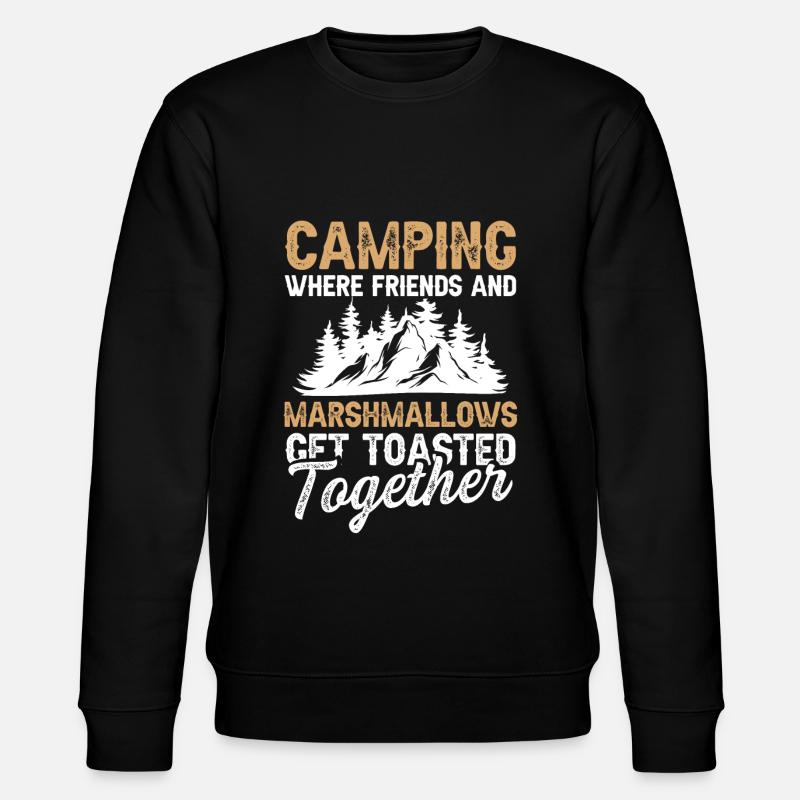 camping marshmallows - Stanley/Stella CHANGER Unisex Organic Sweatshirt - black