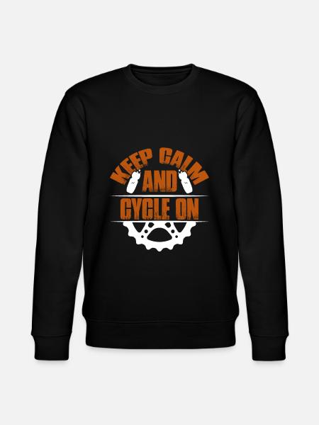 keep calm fahrrad - Stanley/Stella Unisex Bio-Sweatshirt CHANGER - Schwarz