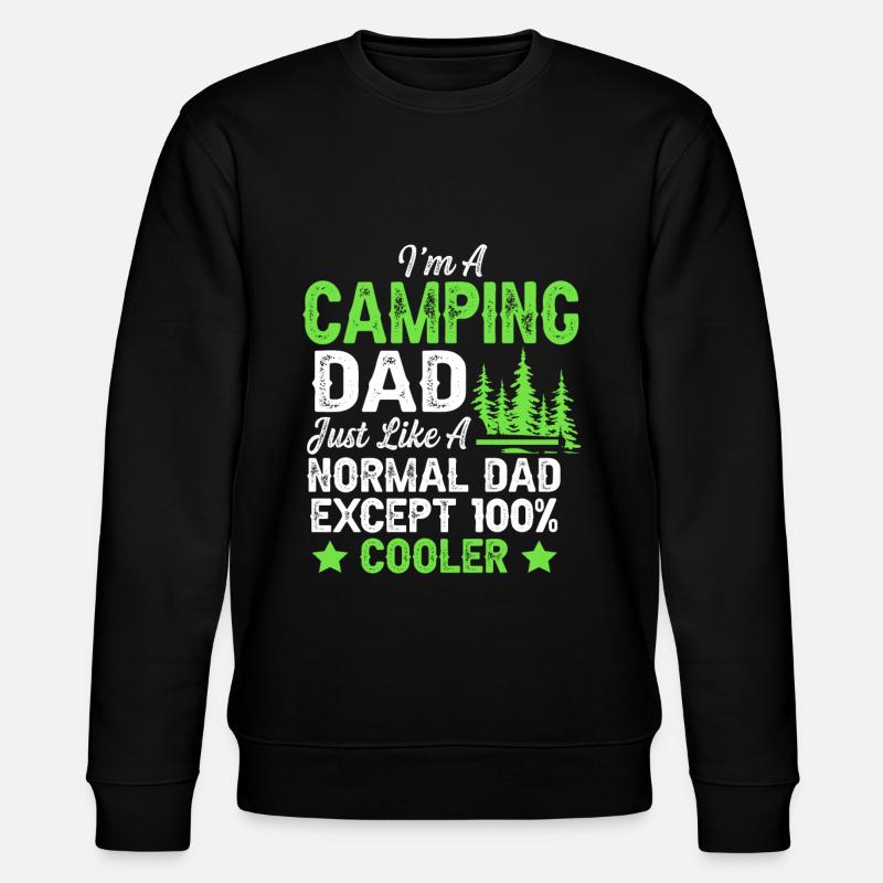 camping papa dad - Stanley/Stella CHANGER Unisex Organic Sweatshirt - black