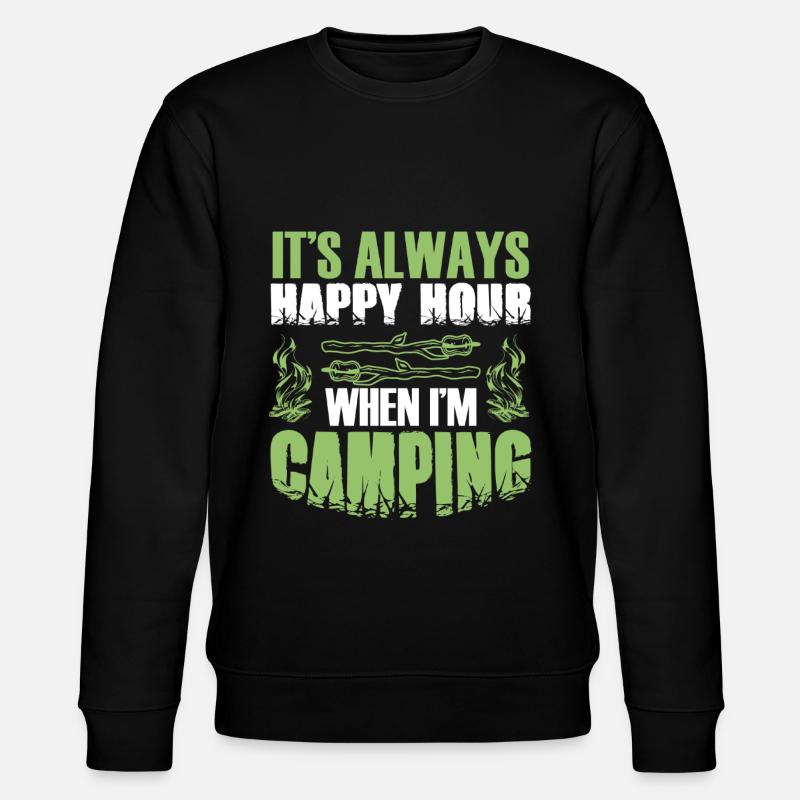 happy hour camping - Stanley/Stella Unisex Bio-Sweatshirt CHANGER  - Schwarz