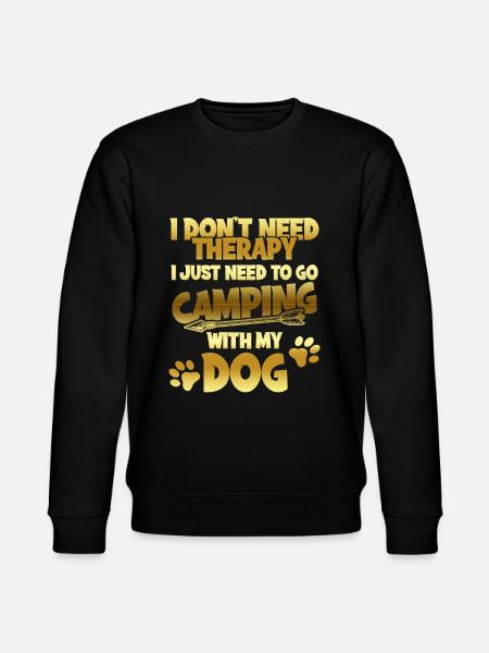 camping dog therapy - Stanley/Stella CHANGER Unisex Organic Sweatshirt - black