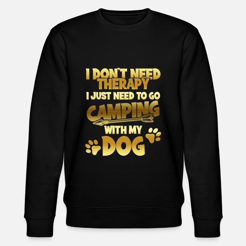camping dog therapy - Stanley/Stella CHANGER Unisex Organic Sweatshirt - black