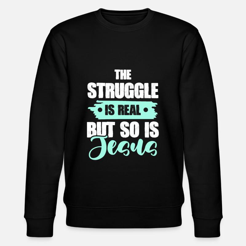 jesus ist real - Stanley/Stella Unisex Bio-Sweatshirt CHANGER - Schwarz