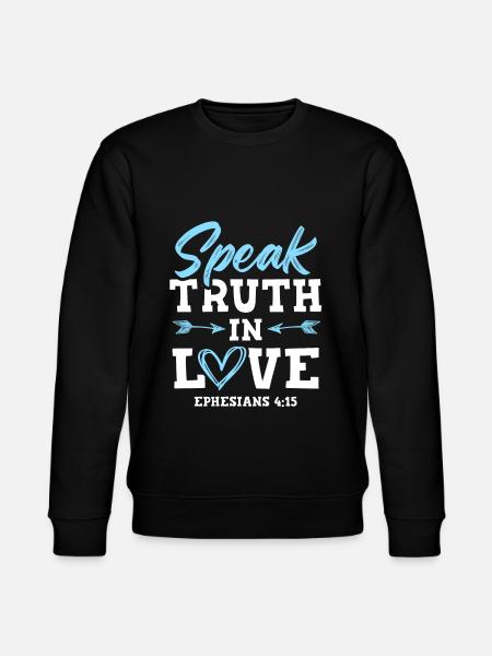 truth in love bible - Stanley/Stella CHANGER Unisex Organic Sweatshirt - black