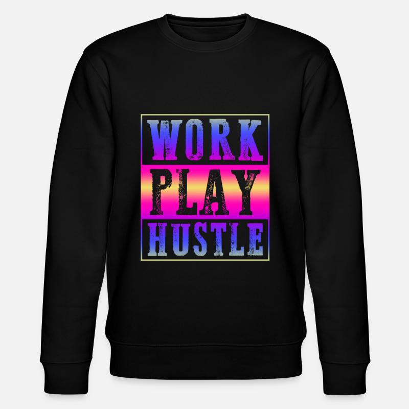 arbeit hustle - Stanley/Stella Unisex Bio-Sweatshirt CHANGER  - Schwarz