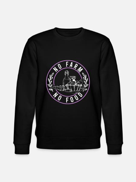 no farmer no food - Stanley/Stella CHANGER Unisex Organic Sweatshirt - black
