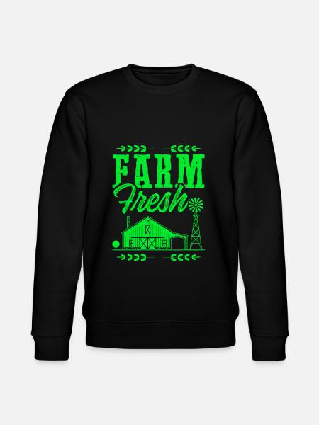 farm fresh spruch - Stanley/Stella CHANGER Unisex Organic Sweatshirt - black