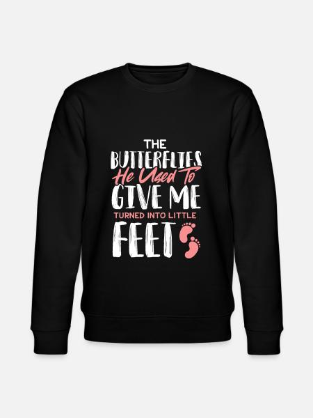 baby footprints - Stanley/Stella CHANGER Unisex Organic Sweatshirt - black