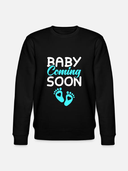baby coming soon - Stanley/Stella CHANGER Unisex Organic Sweatshirt - black