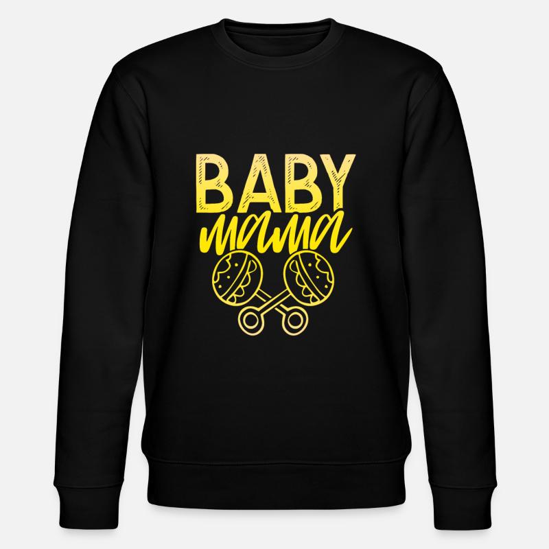 baby mama - Stanley/Stella Unisex Bio-Sweatshirt CHANGER  - Schwarz