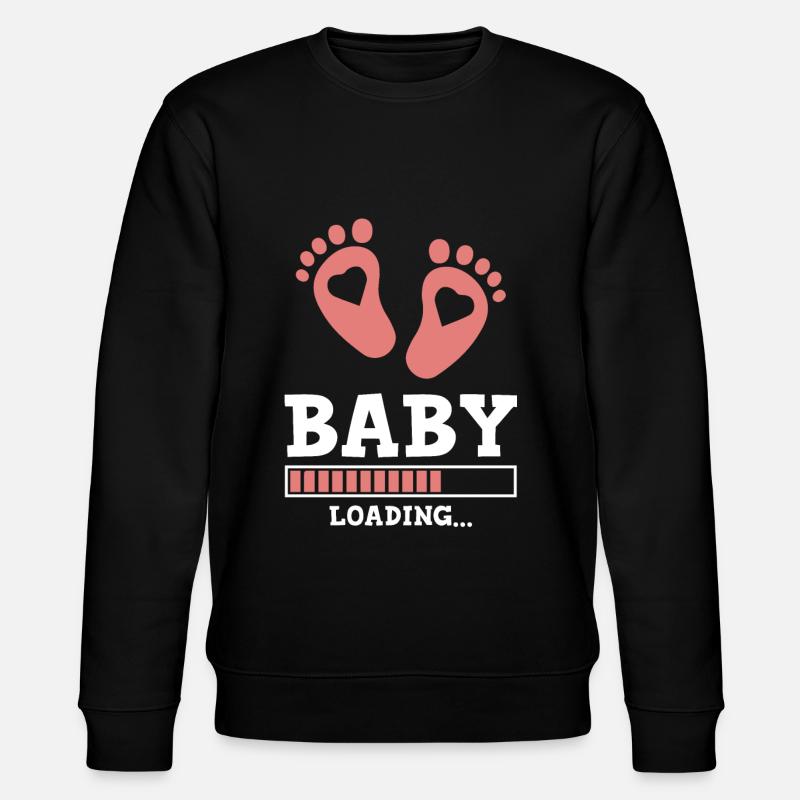 baby loading spruch - Stanley/Stella Unisex Bio-Sweatshirt CHANGER  - Schwarz