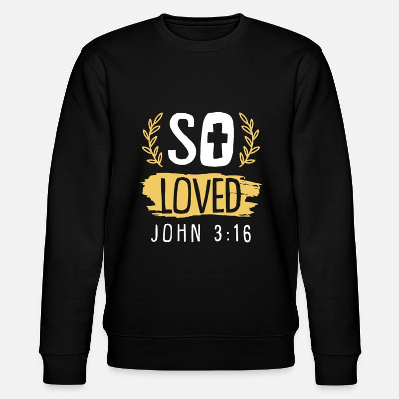 bibel gott liebe - Stanley/Stella Unisex Bio-Sweatshirt CHANGER  - Schwarz