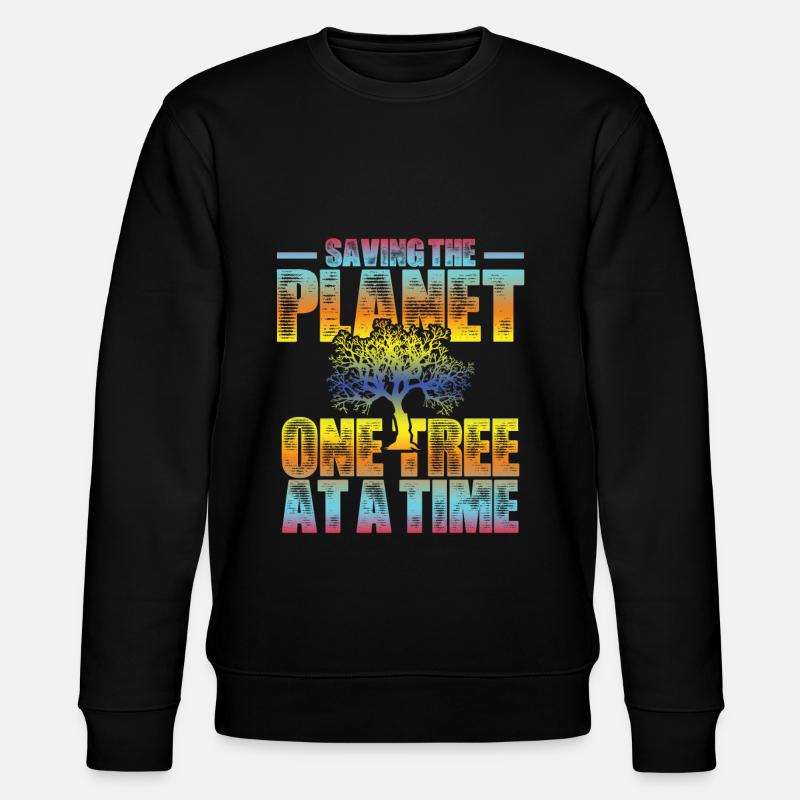 save planet tree - Stanley/Stella CHANGER Unisex Organic Sweatshirt - black