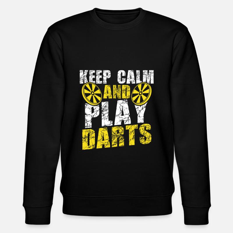 keep calm dart game - Stanley/Stella CHANGER Unisex Organic Sweatshirt - black
