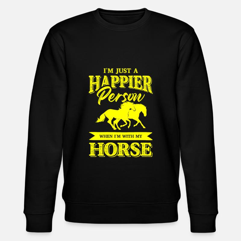 pferde reiten - Stanley/Stella Unisex Bio-Sweatshirt CHANGER  - Schwarz