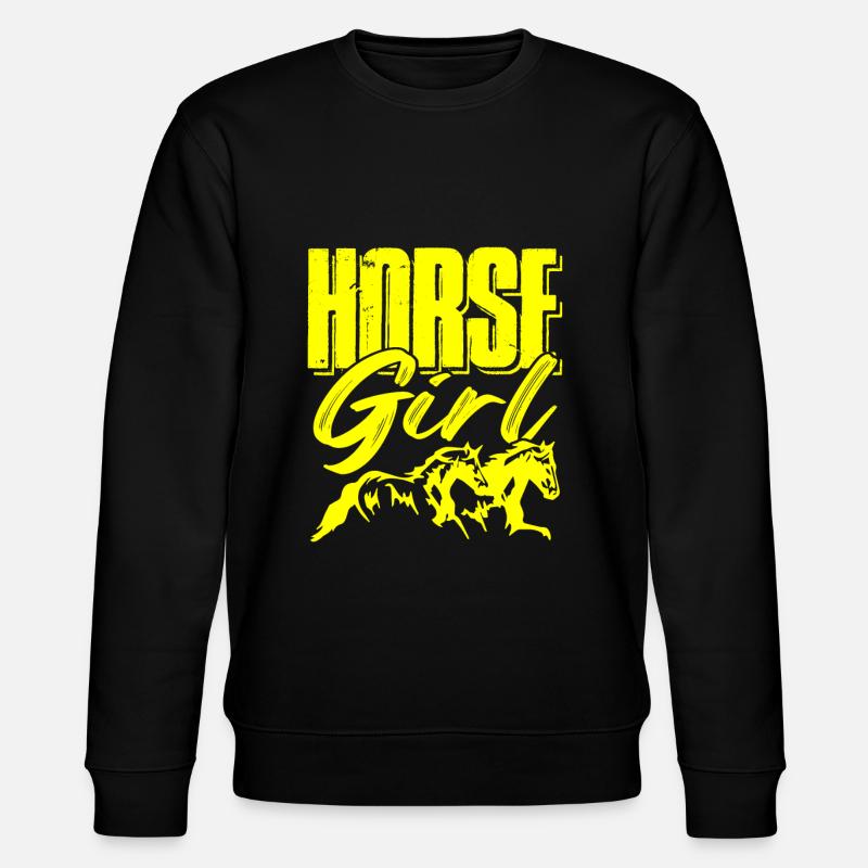 pferde mädchen - Stanley/Stella Unisex Bio-Sweatshirt CHANGER  - Schwarz