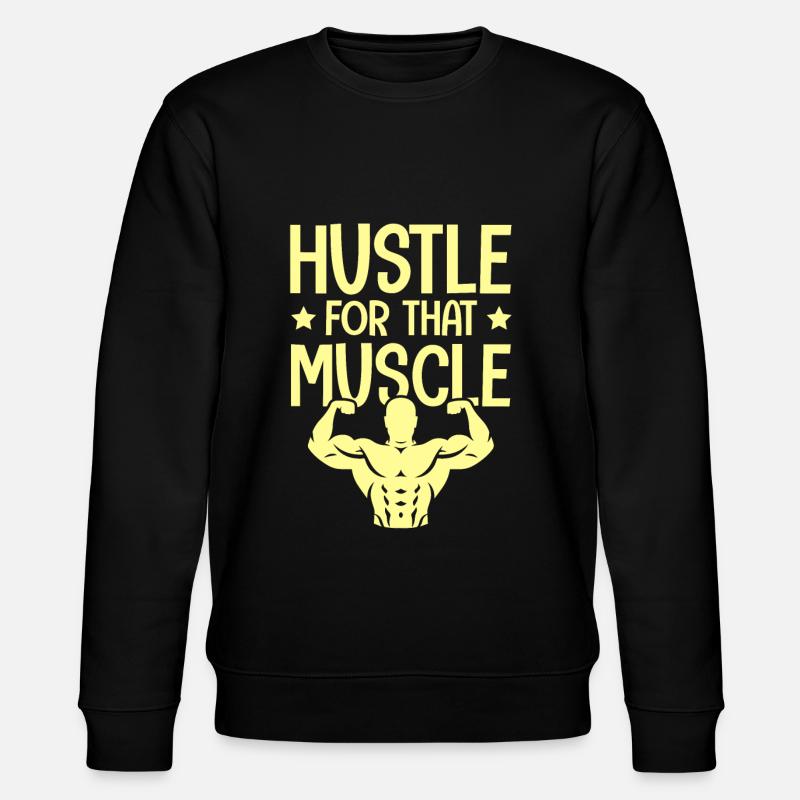 muscles hustle - Stanley/Stella CHANGER Unisex Organic Sweatshirt - black