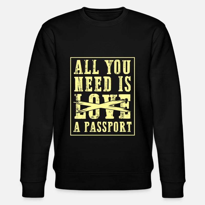 passport reise - Stanley/Stella Unisex Bio-Sweatshirt CHANGER - Schwarz