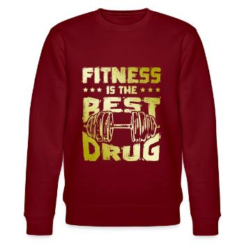 fitness beste droge - Stanley/Stella Unisex Bio-Sweatshirt CHANGER  - Burgunderrot - Vorne - Nik (191cm) & Marisol (170cm)