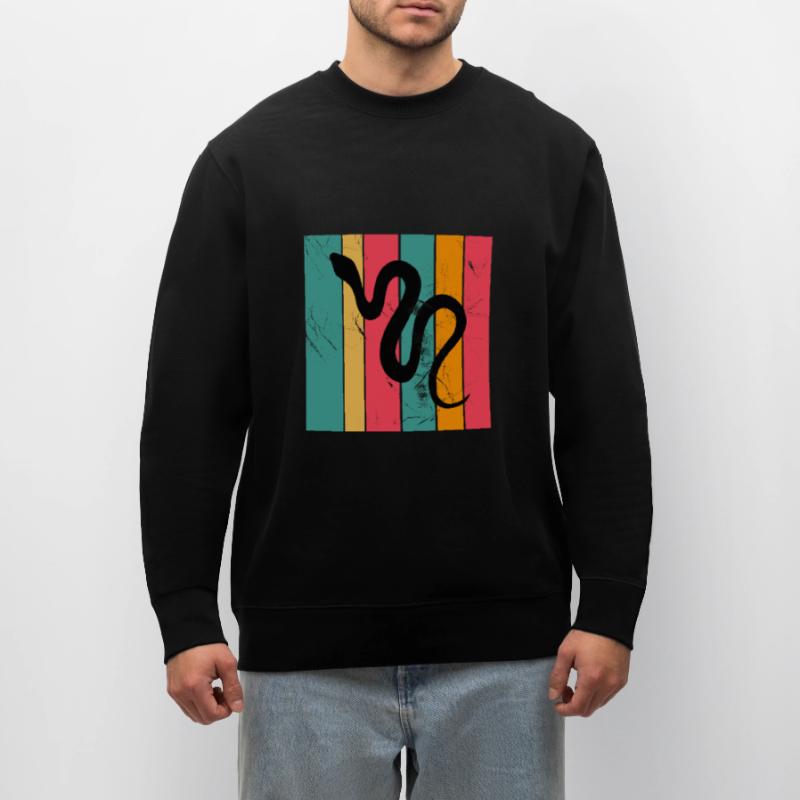 Snake Retro Reptile Python Gift idea Stanley/Stella CHANGER Unisex Organic Sweatshirt