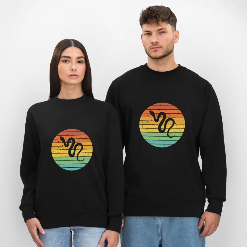 Snake Retro Reptile Python Idée cadeau Sweat bio CHANGER Stanley/Stella Unisexe