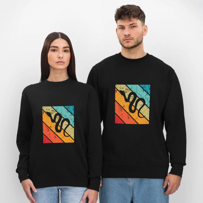 Snake Retro Reptile Python Gift idea Stanley/Stella CHANGER Unisex Organic Sweatshirt