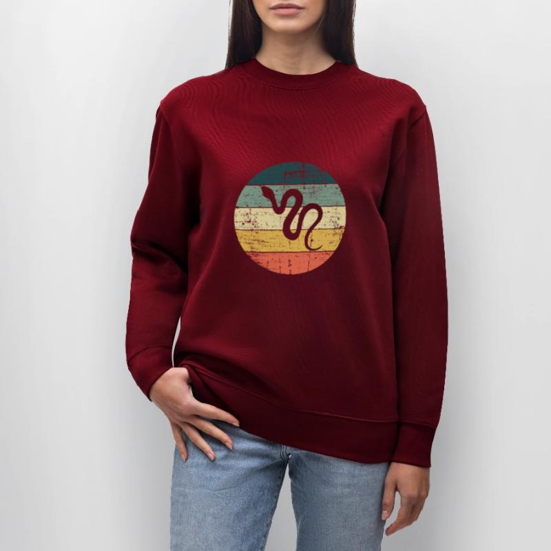 Snake Retro Reptile Python Gift idea Stanley/Stella Unisex Bio-Sweatshirt CHANGER 