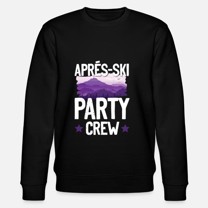 Apres SKi Party Crew - Stanley/Stella CHANGER Unisex Organic Sweatshirt - black