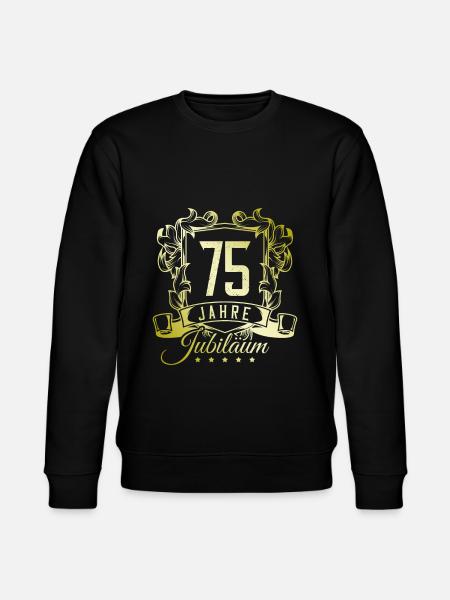 75 Zahl Wappen - Stanley/Stella Unisex Bio-Sweatshirt CHANGER  - Schwarz