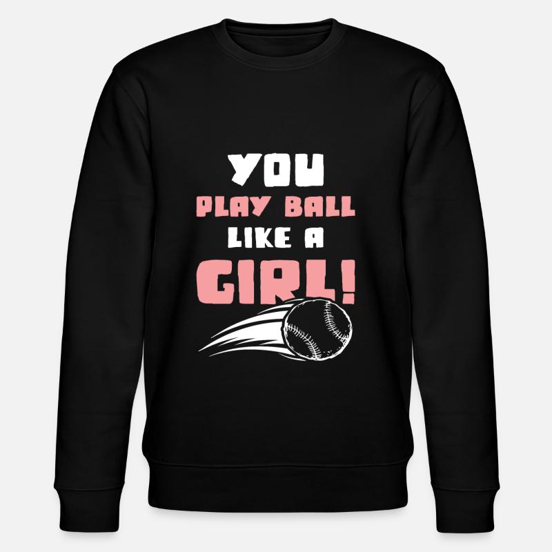 baseball girl - Stanley/Stella Unisex Bio-Sweatshirt CHANGER  - Schwarz