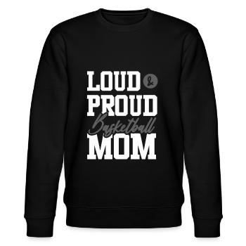 basketball mama - Stanley/Stella Unisex Bio-Sweatshirt CHANGER  - Schwarz - Vorne - Nik (191cm) & Marisol (170cm)
