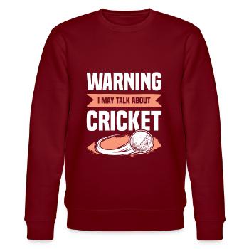Cricket - Stanley/Stella CHANGER Unisex Organic Sweatshirt - burgundy - Front - Nik (191cm) & Marisol (170cm)