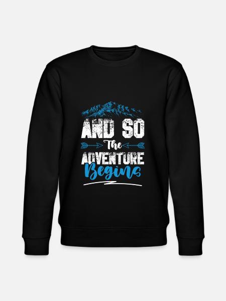 Adventure begins Climbing - Stanley/Stella CHANGER Unisex Organic Sweatshirt - black