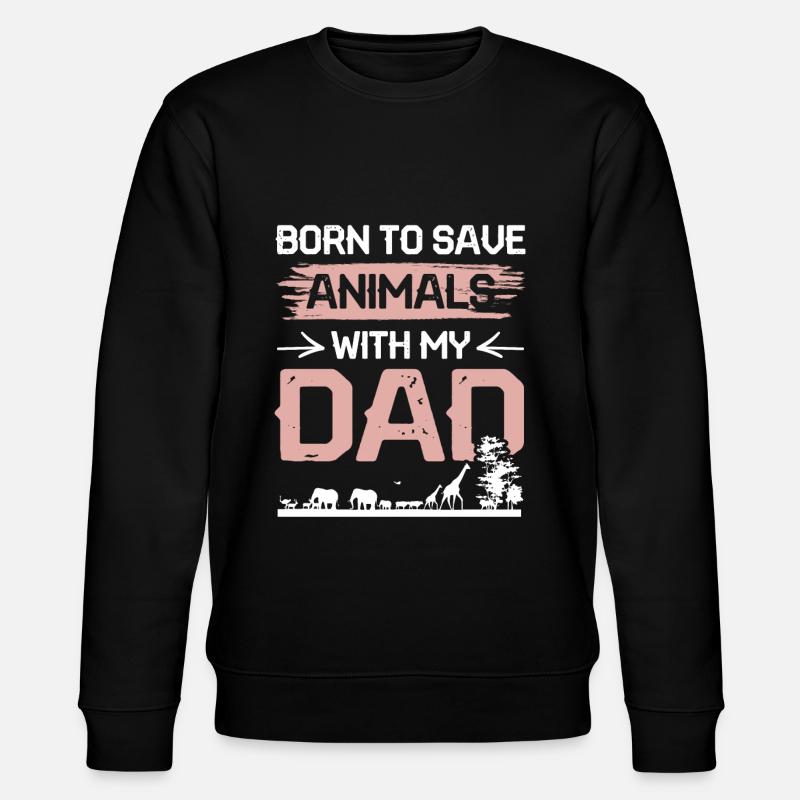tierschützer papa - Stanley/Stella Unisex Bio-Sweatshirt CHANGER  - Schwarz