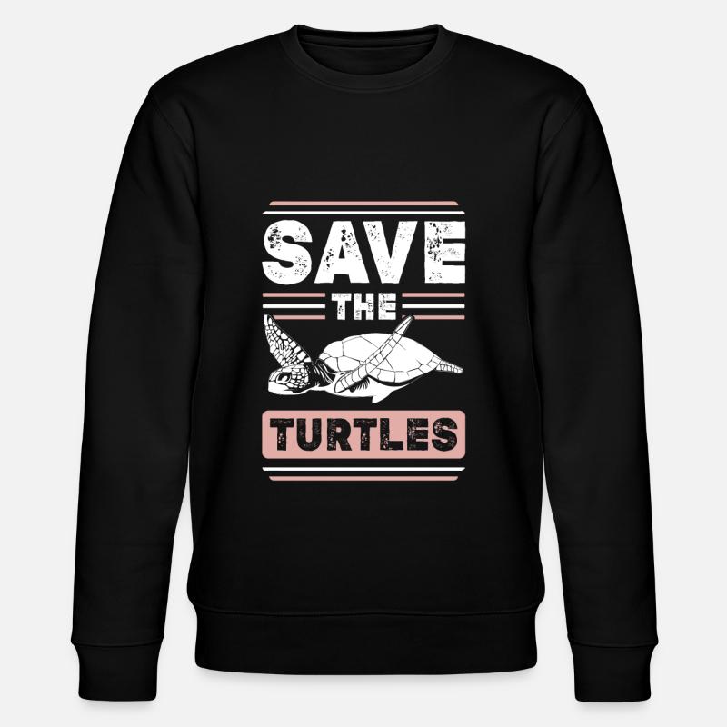 Animal rights activist turtle - Stanley/Stella CHANGER Unisex Organic Sweatshirt - black