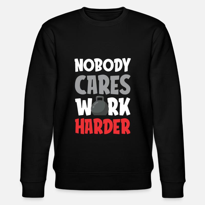 Fitness Hard Work - Stanley/Stella CHANGER Unisex Organic Sweatshirt - black