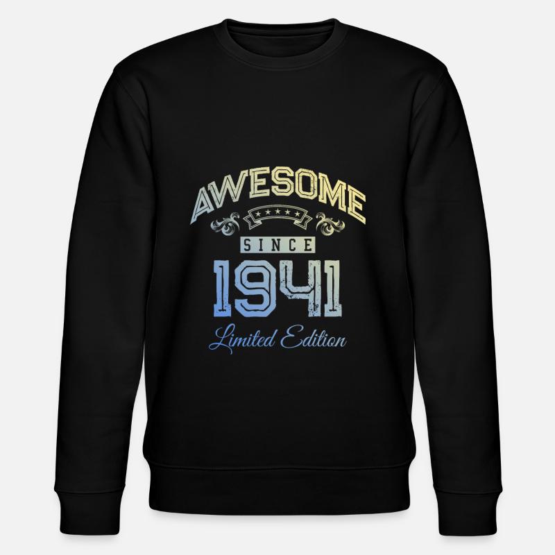 1941 awesome since - Stanley/Stella Unisex Bio-Sweatshirt CHANGER  - Schwarz