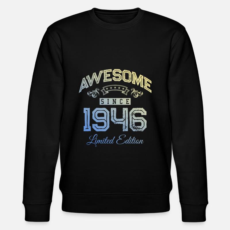 1946 awesome since - Stanley/Stella Unisex Bio-Sweatshirt CHANGER  - Schwarz