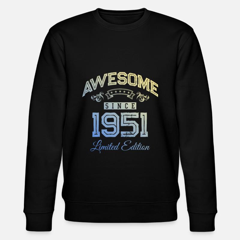 1951 awesome since - Stanley/Stella Unisex Bio-Sweatshirt CHANGER  - Schwarz
