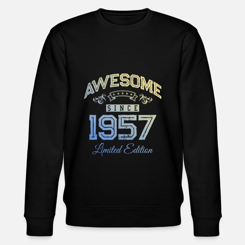 1957 awesome since - Stanley/Stella Unisex Bio-Sweatshirt CHANGER  - Schwarz
