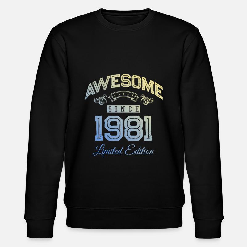 Awesome Since (1981) - Stanley/Stella CHANGER Unisex Organic Sweatshirt - black