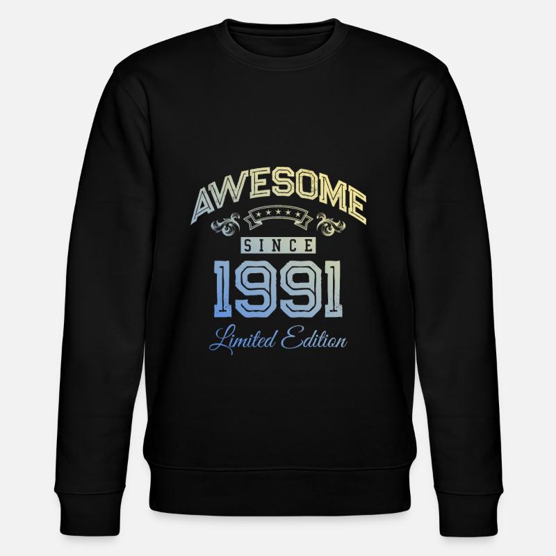 1991 awesome since - Stanley/Stella Unisex Bio-Sweatshirt CHANGER  - Schwarz