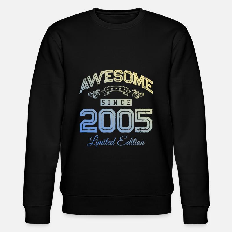 2005 awesome since - Stanley/Stella Unisex Bio-Sweatshirt CHANGER  - Schwarz